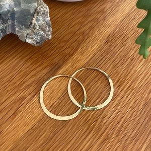 POINT REYES JEWELER Gold Hoop Earrings -  Extra Large